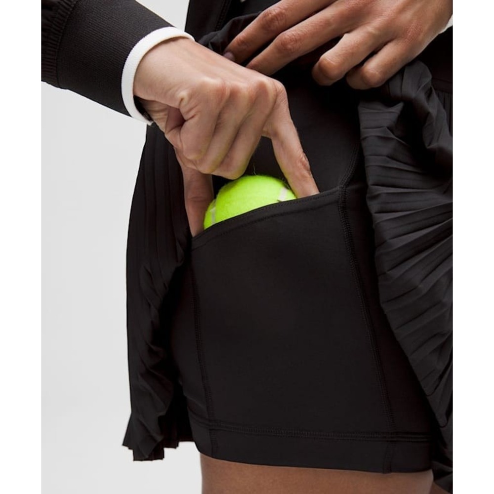 Lululemon Skirt Women 4 Black Varsity Pleated Tennis Golf Athletic Skort - Picture 4 of 10